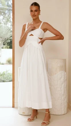 Main St Dresses|Midi^Harleigh Midi Dress - White