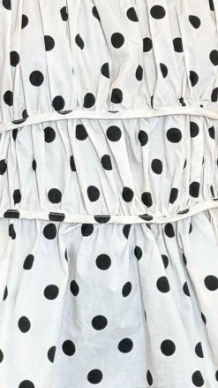 YH AND CO Tops^Harmonia Top - Cream/Black Polka Dot