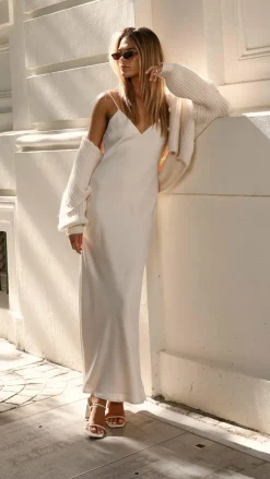 SASHA (BNE) Dresses|Maxi^Harper Thin Strap Maxi Dress - Ivory