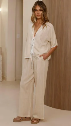 YH AND CO Sets|Bottoms^Hartley Pants - Beige / White