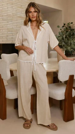 YH AND CO Sets|Bottoms^Hartley Pants - Beige / White