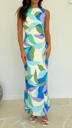 SASHA (BNE) Sale Dresses^Helenie Maxi Dress - Blue/Green