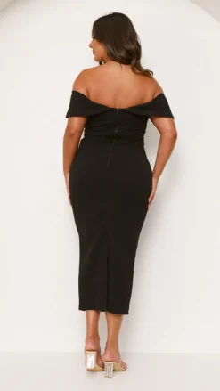 LILYWHYT Dresses|Polo^Holly Midi Dress - Black