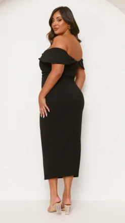 LILYWHYT Dresses|Polo^Holly Midi Dress - Black