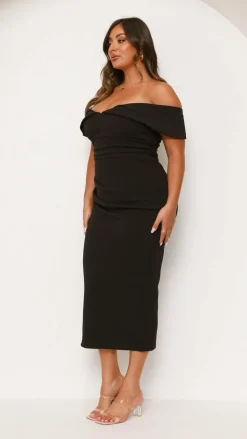 LILYWHYT Dresses|Polo^Holly Midi Dress - Black