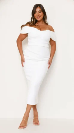 LILYWHYT Hen'S Collection|Dresses^Holly Midi Dress - White