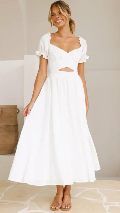 Pink Diamond Dresses|Maxi^Hulu Maxi Dress - White