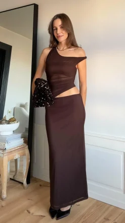SASHA (BNE) Dresses|Maxi^Iantha Maxi Dress - Chocolate