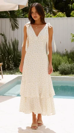 LILYWHYT Dresses|Maxi^Idana Maxi Dress - Cream / Floral