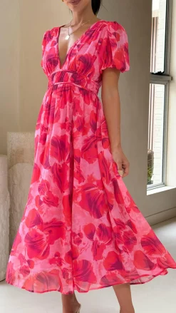 Pink Diamond Sale Dresses^Ilah Maxi Dress - Red/Pink