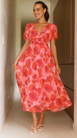 Pink Diamond Sale Dresses^Ilah Maxi Dress - Red/Pink