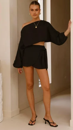 YH AND CO Sets|Bottoms^Ilara Wrap Skort - Black