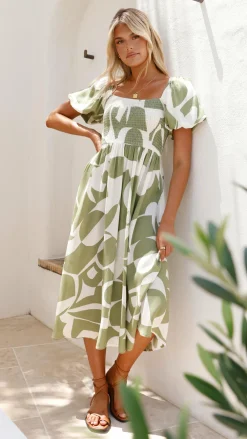 Miracle Fashion Dresses|Midi^Ilene Midi Dress - Sage Print