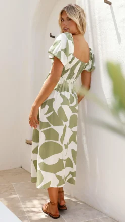 Miracle Fashion Dresses|Midi^Ilene Midi Dress - Sage Print