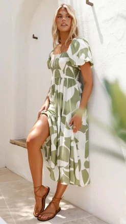 Miracle Fashion Dresses|Midi^Ilene Midi Dress - Sage Print