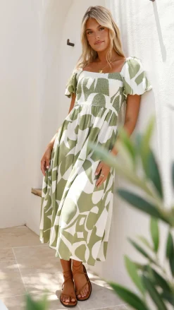 Miracle Fashion Dresses|Midi^Ilene Midi Dress - Sage Print