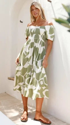 Miracle Fashion Dresses|Midi^Ilene Midi Dress - Sage Print