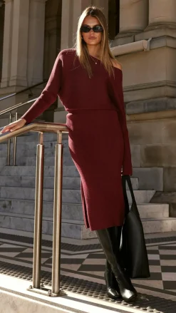 Amore Agencies Knitwear|Knitwear^Iluka Knit Top - Burgundy