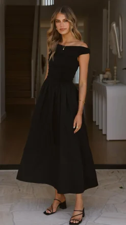 LILYWHYT Dresses|Midi^Immy Midi Dress - Black
