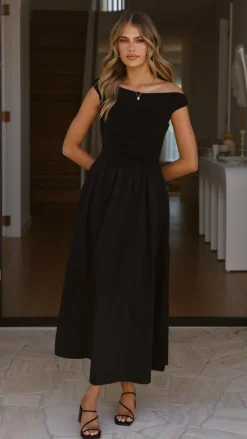 LILYWHYT Dresses|Midi^Immy Midi Dress - Black