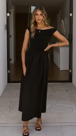 LILYWHYT Dresses|Midi^Immy Midi Dress - Black
