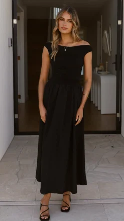 LILYWHYT Dresses|Midi^Immy Midi Dress - Black