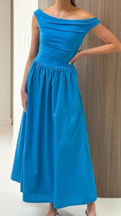 LILYWHYT Dresses|Midi^Immy Midi Dress - Blue