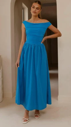 LILYWHYT Dresses|Midi^Immy Midi Dress - Blue