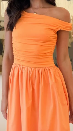 LILYWHYT Dresses|Midi^Immy Midi Dress - Melon