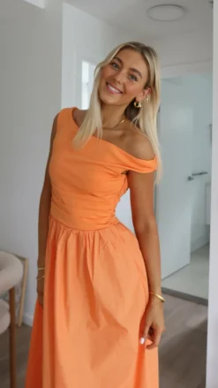 LILYWHYT Dresses|Midi^Immy Midi Dress - Melon