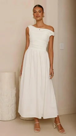 LILYWHYT Dresses|Midi^Immy Midi Dress - White