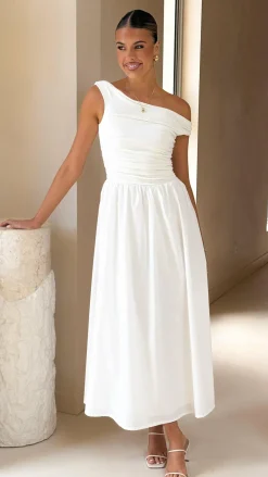 LILYWHYT Dresses|Midi^Immy Midi Dress - White