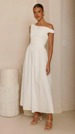 LILYWHYT Dresses|Midi^Immy Midi Dress - White