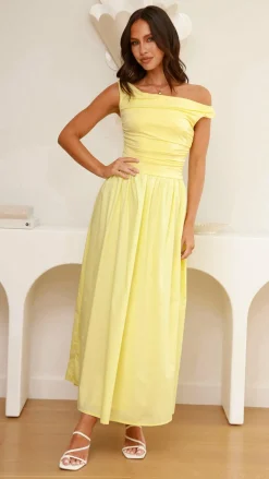 LILYWHYT Dresses|Midi^Immy Midi Dress - Yellow