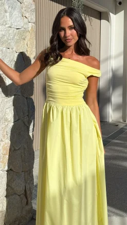 LILYWHYT Dresses|Midi^Immy Midi Dress - Yellow