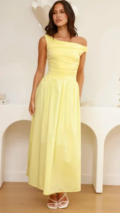 LILYWHYT Dresses|Midi^Immy Midi Dress - Yellow