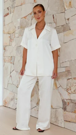 IDS Sets|Bottoms^Imogen Button Pants - Cream