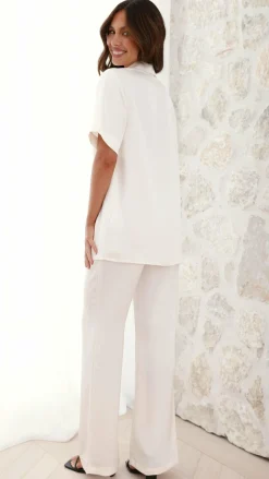 IDS Sets|Bottoms^Imogen Button Pants - Cream