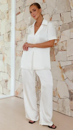 IDS Sets|Bottoms^Imogen Button Pants - Cream