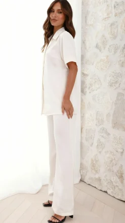 IDS Sets|Bottoms^Imogen Button Pants - Cream