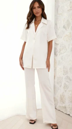 IDS Sets|Bottoms^Imogen Button Pants - Cream