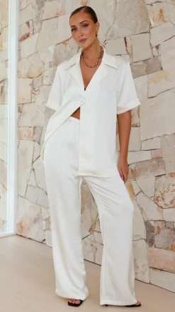 IDS Sets|Bottoms^Imogen Button Pants - Cream