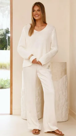 IDS Sets|Bottoms^Imogen Button Pants - Cream