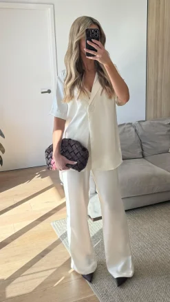 IDS Sets|Bottoms^Imogen Button Pants - Cream