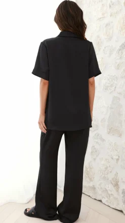 IDS Sets|Tops^Imogen Button Shirt - Black