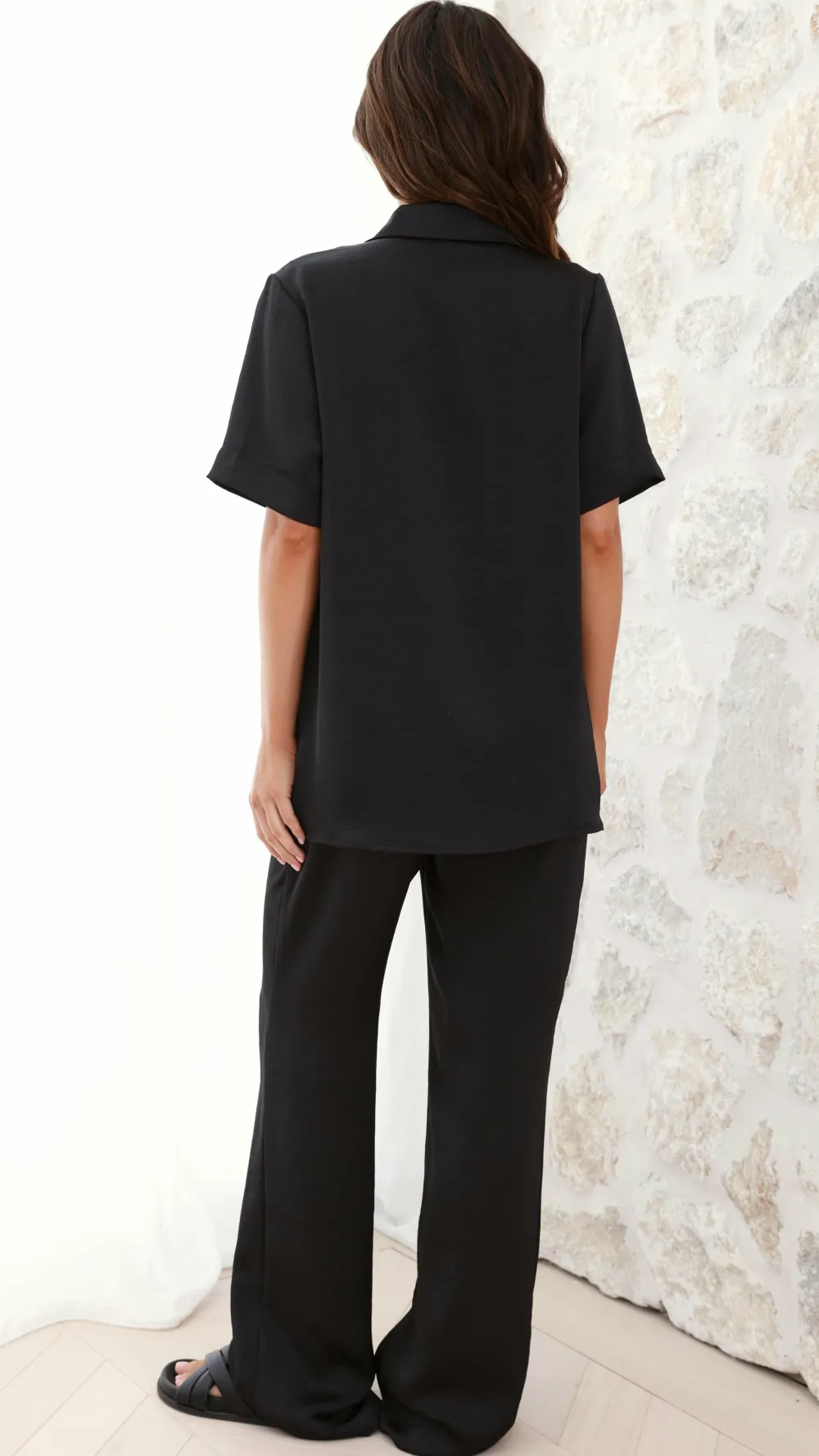 IDS Sets|Tops^Imogen Button Shirt - Black