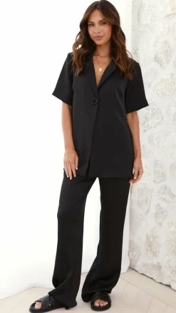 IDS Sets|Tops^Imogen Button Shirt - Black