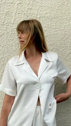 IDS Sets|Tops^Imogen Button Shirt - Cream
