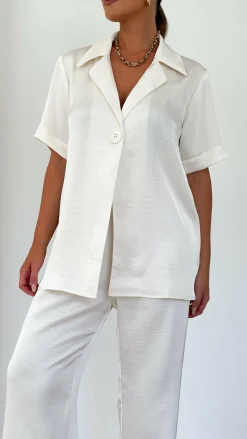 IDS Sets|Tops^Imogen Button Shirt - Cream