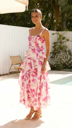 LILYWHYT Dresses|Maxi^Indi Maxi Dress - Pink Floral